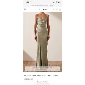 Shona Joy La Lune Lace Back Maxi Dress NEVER WORN!